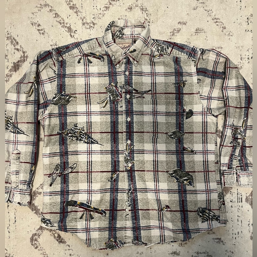 Winter themed Woolrich 100% cotton button up